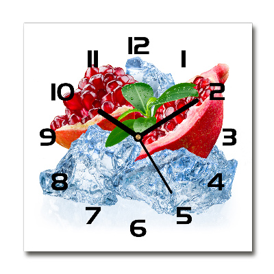 Square wall clock Ice navy blue