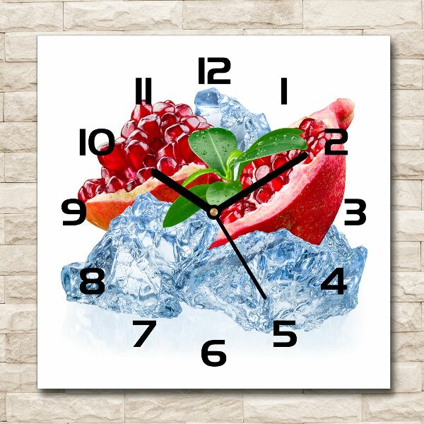 Square wall clock Ice navy blue