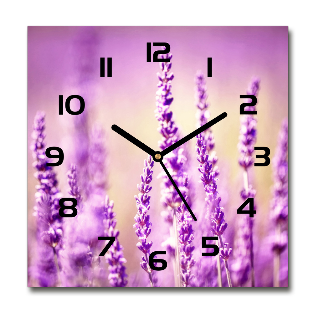 Square kitchen clock Lavender