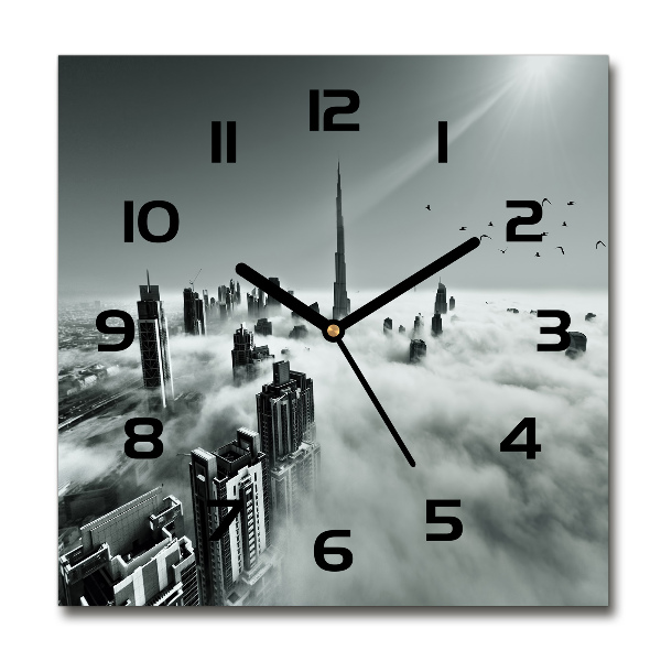 Square kitchen clock Fog on Dubai