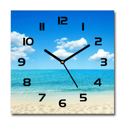 Square wall clock Paradise beach