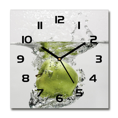 Square wall clock Apple under water