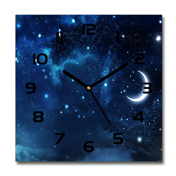 Square kitchen clock Starry sky