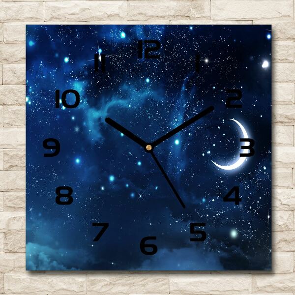 Square kitchen clock Starry sky