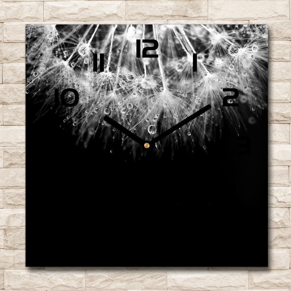 Square kitchen clock Dandelion seeds