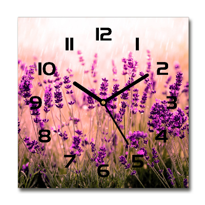 Square kitchen clock Lavender