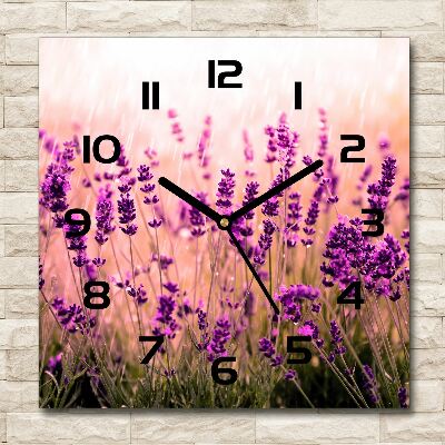 Square kitchen clock Lavender