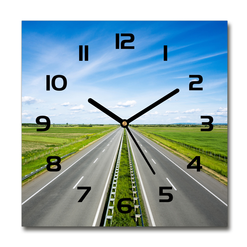 Square wall clock highway