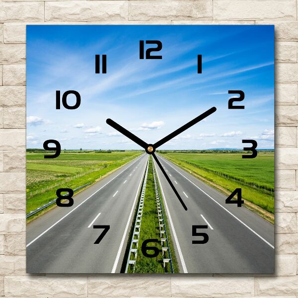 Square wall clock highway