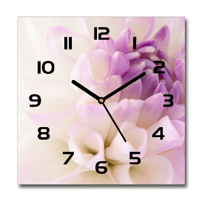 Square glass wall clock White Dalia