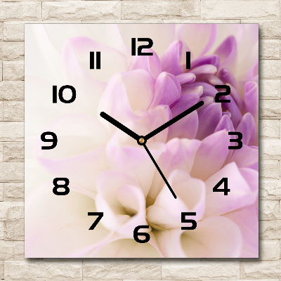 Square glass wall clock White Dalia