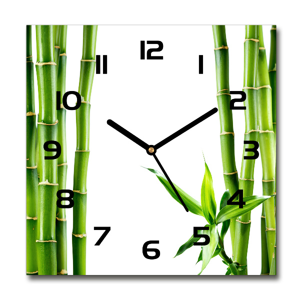 Square wall clock Bamboo