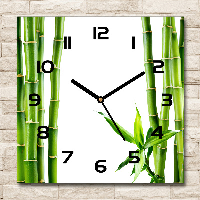 Square wall clock Bamboo