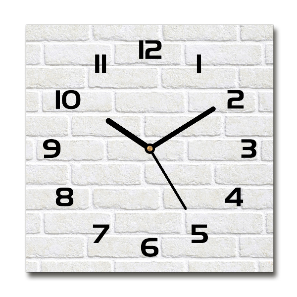 Square kitchen clock Brick wall