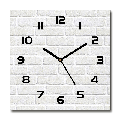 Square kitchen clock Brick wall