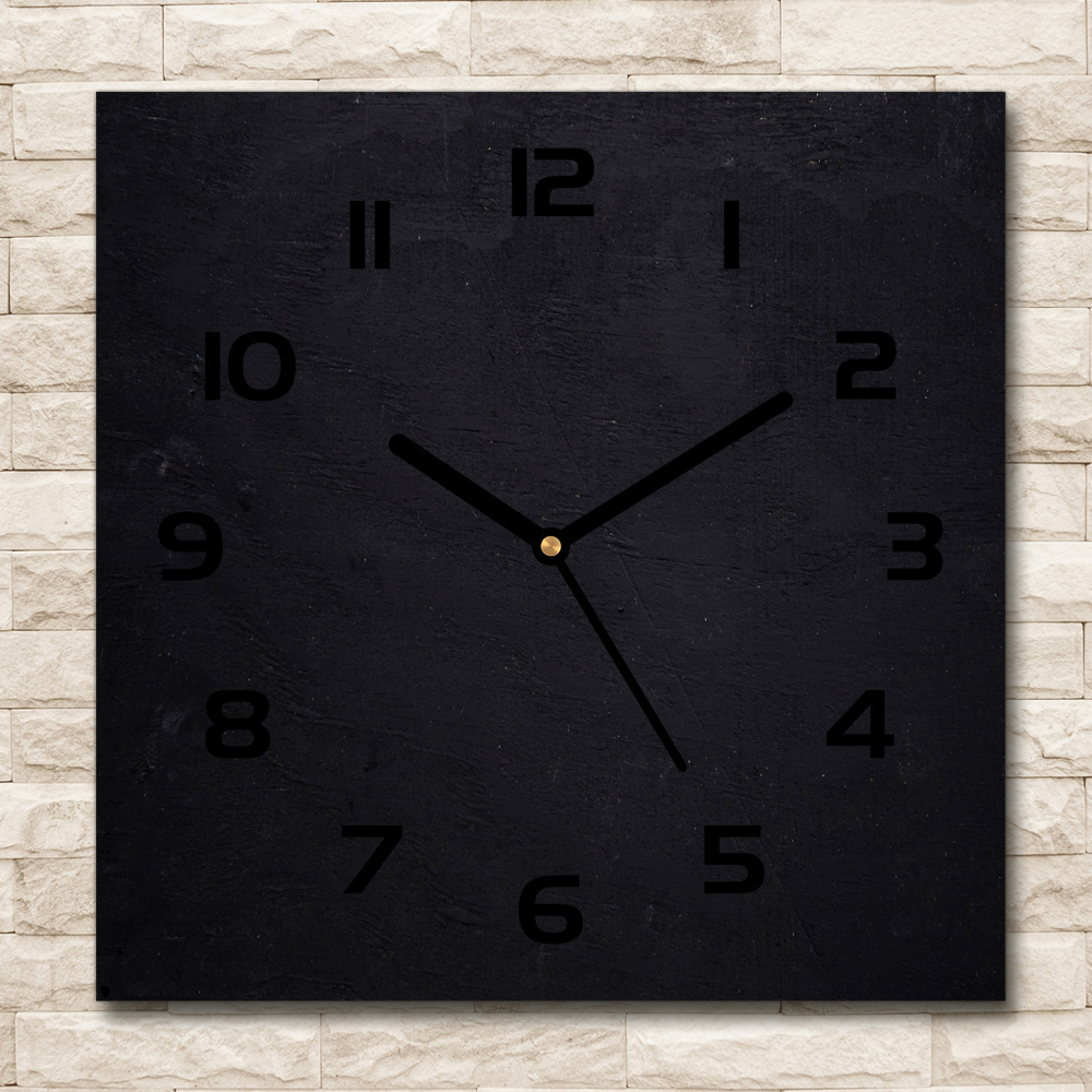 Square kitchen clock Black board