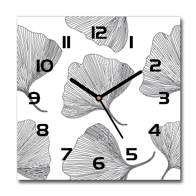 Square kitchen clock Ginkgo