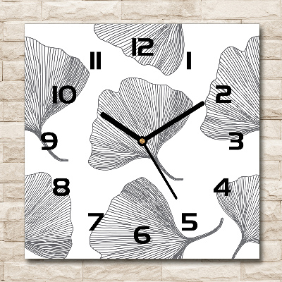 Square kitchen clock Ginkgo