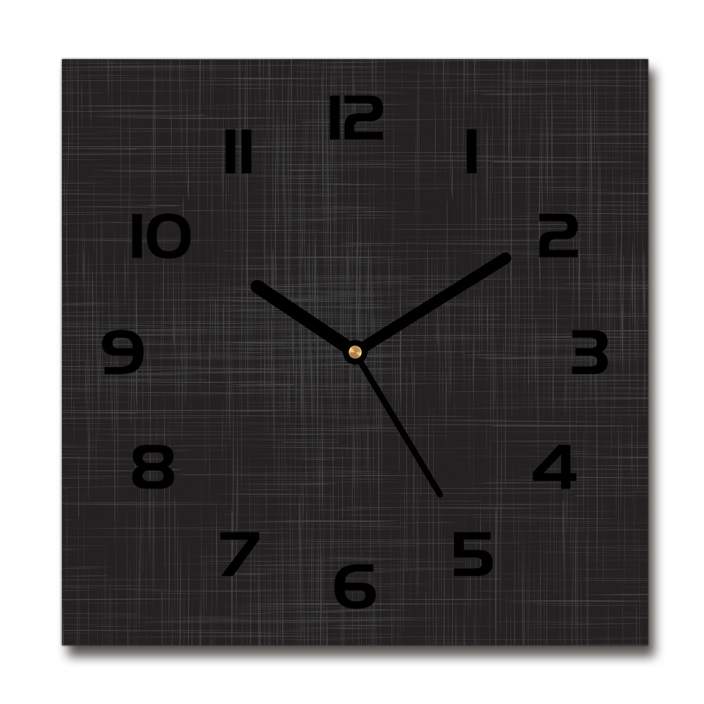 Square kitchen clock Linen texture