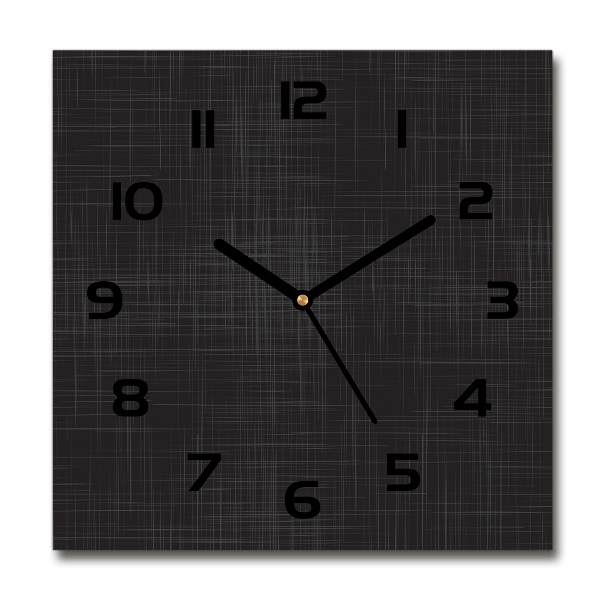 Square kitchen clock Linen texture