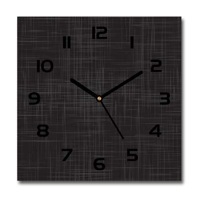 Square kitchen clock Linen texture