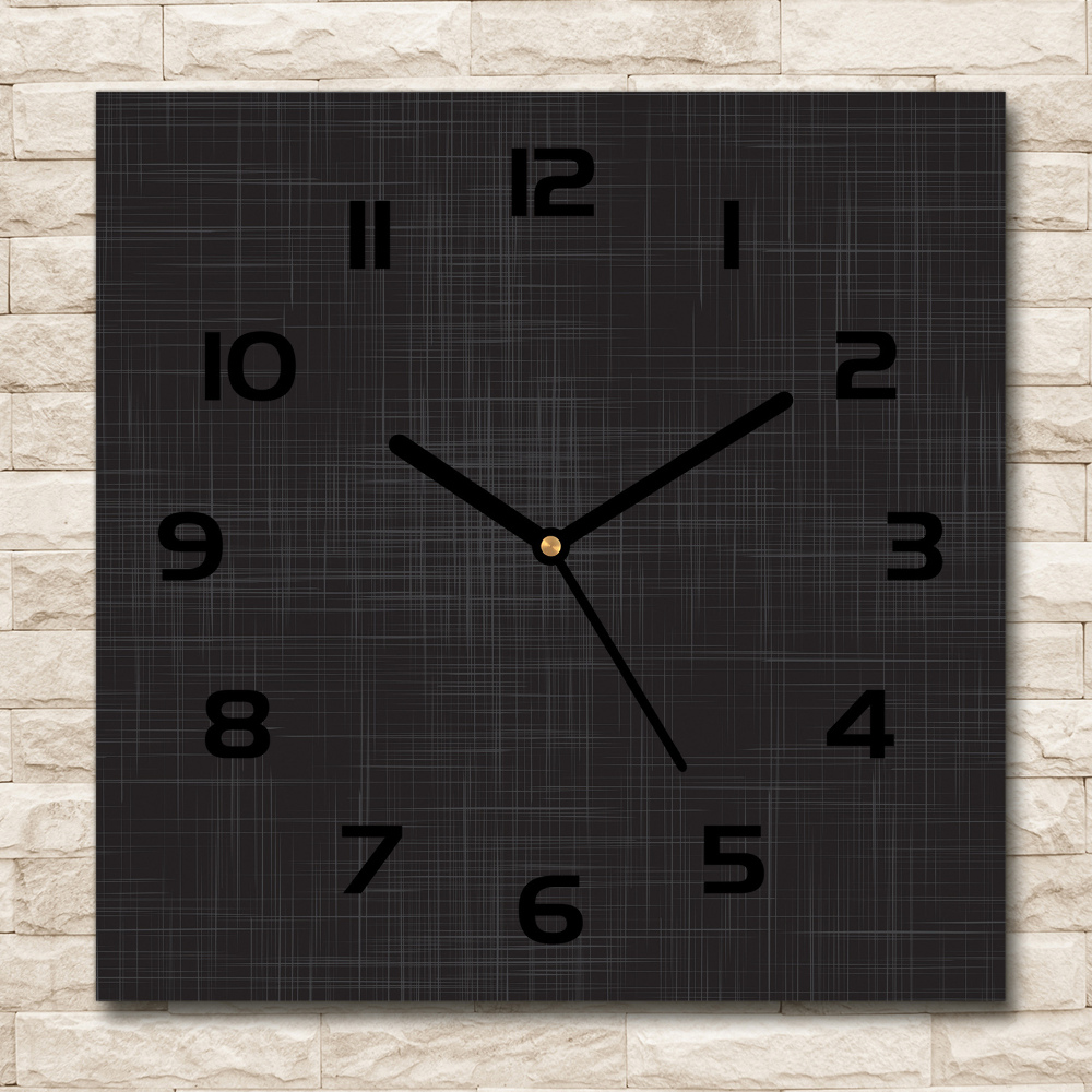 Square kitchen clock Linen texture