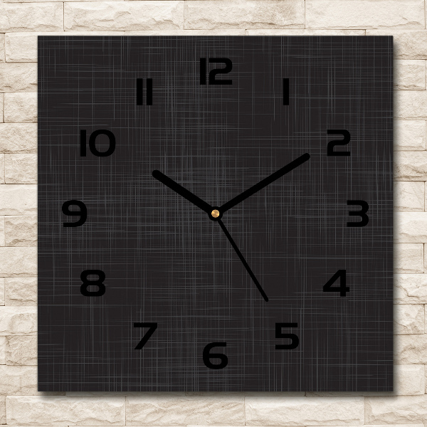 Square kitchen clock Linen texture