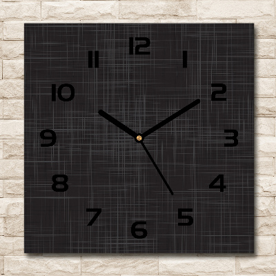 Square kitchen clock Linen texture