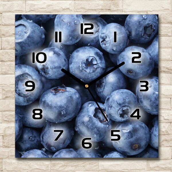 Square wall clock Berries