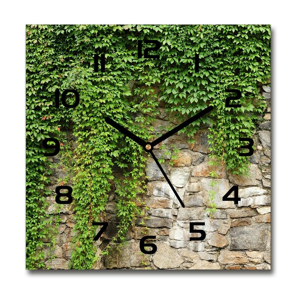 Square wall clock Green ivy