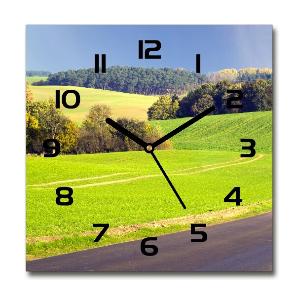 Square wall clock dirt road