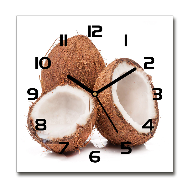 Square kitchen clock Coconut