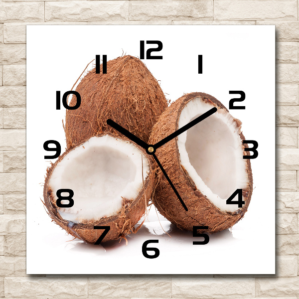 Square kitchen clock Coconut