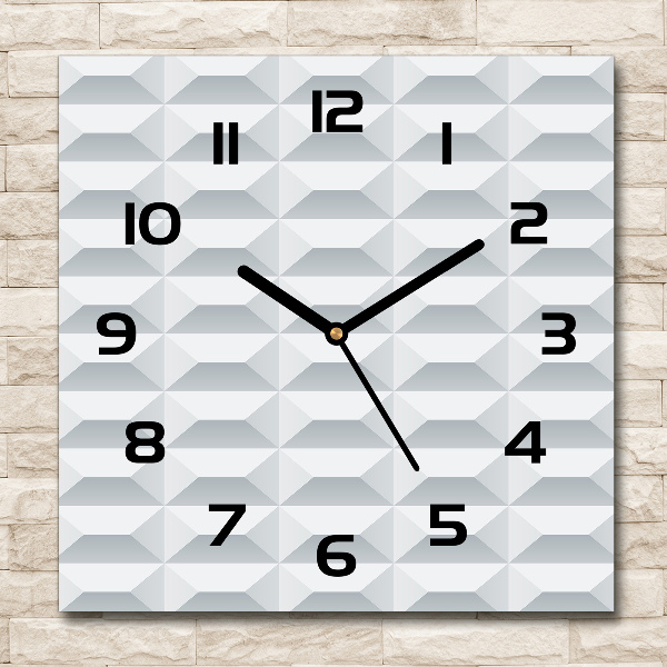 Square wall clock Geometric background