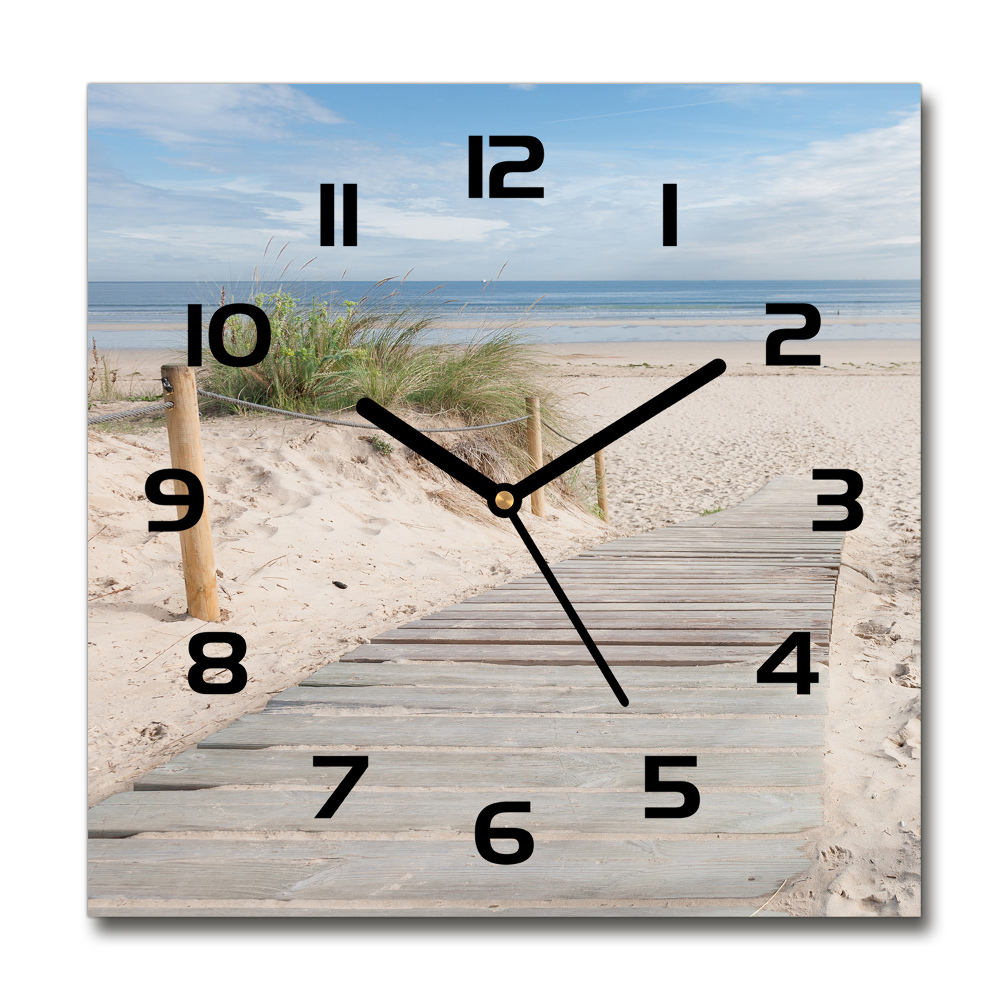 Square kitchen clock Beach