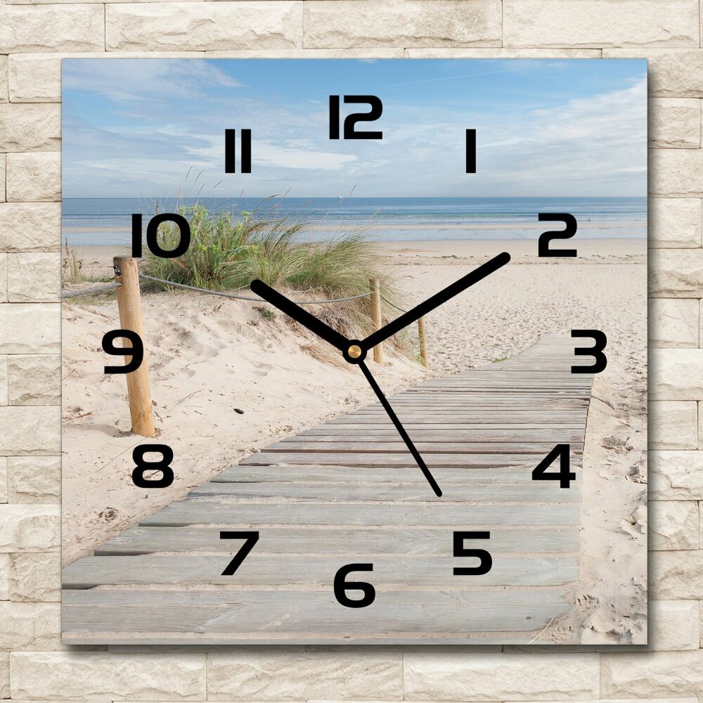 Square kitchen clock Beach