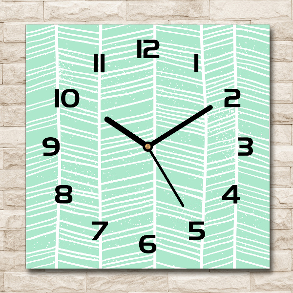 Square wall clock Flankeet pattern