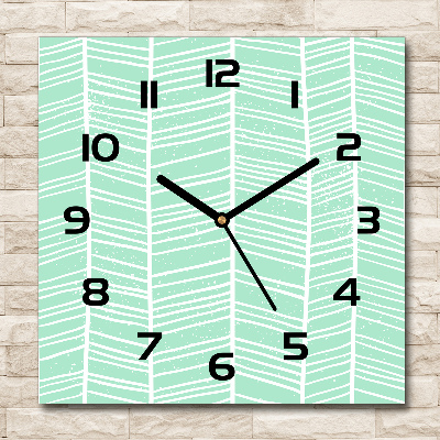 Square wall clock Flankeet pattern