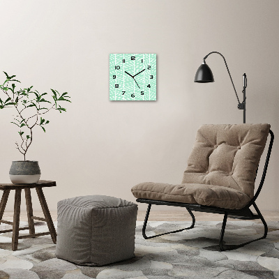 Square wall clock Flankeet pattern