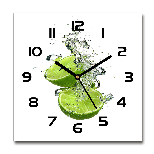 Square wall clock Lime underwater