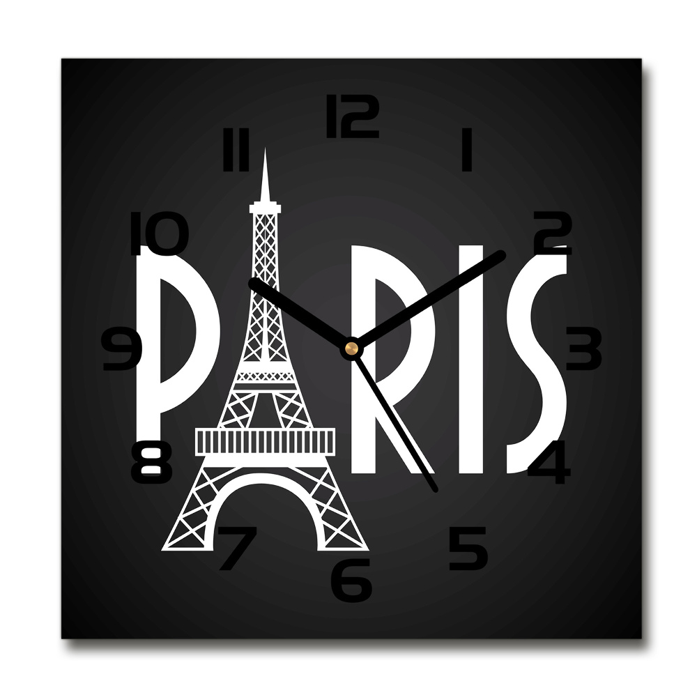 Square wall clock Paris