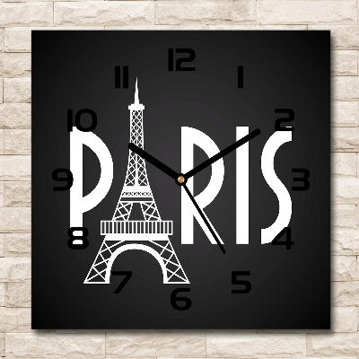 Square wall clock Paris