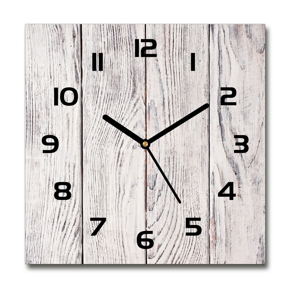 Square wall clock Wooden wall