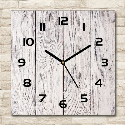 Square wall clock Wooden wall