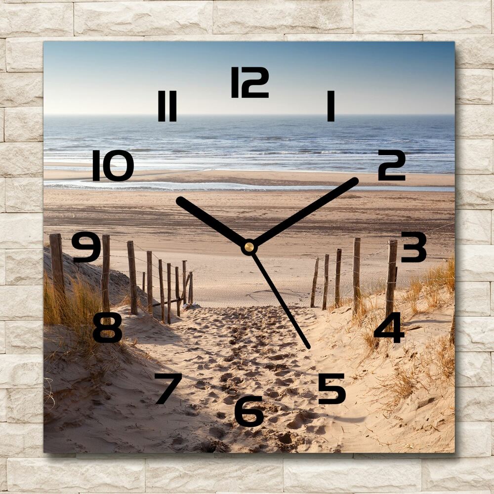 Square wall clock Coastal dunes