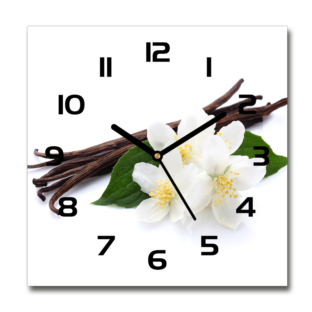 Square wall clock Jasmine and vanilla