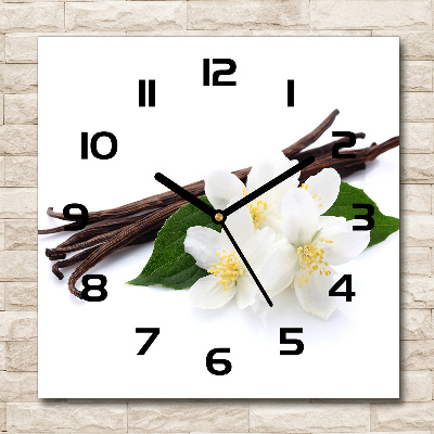 Square wall clock Jasmine and vanilla