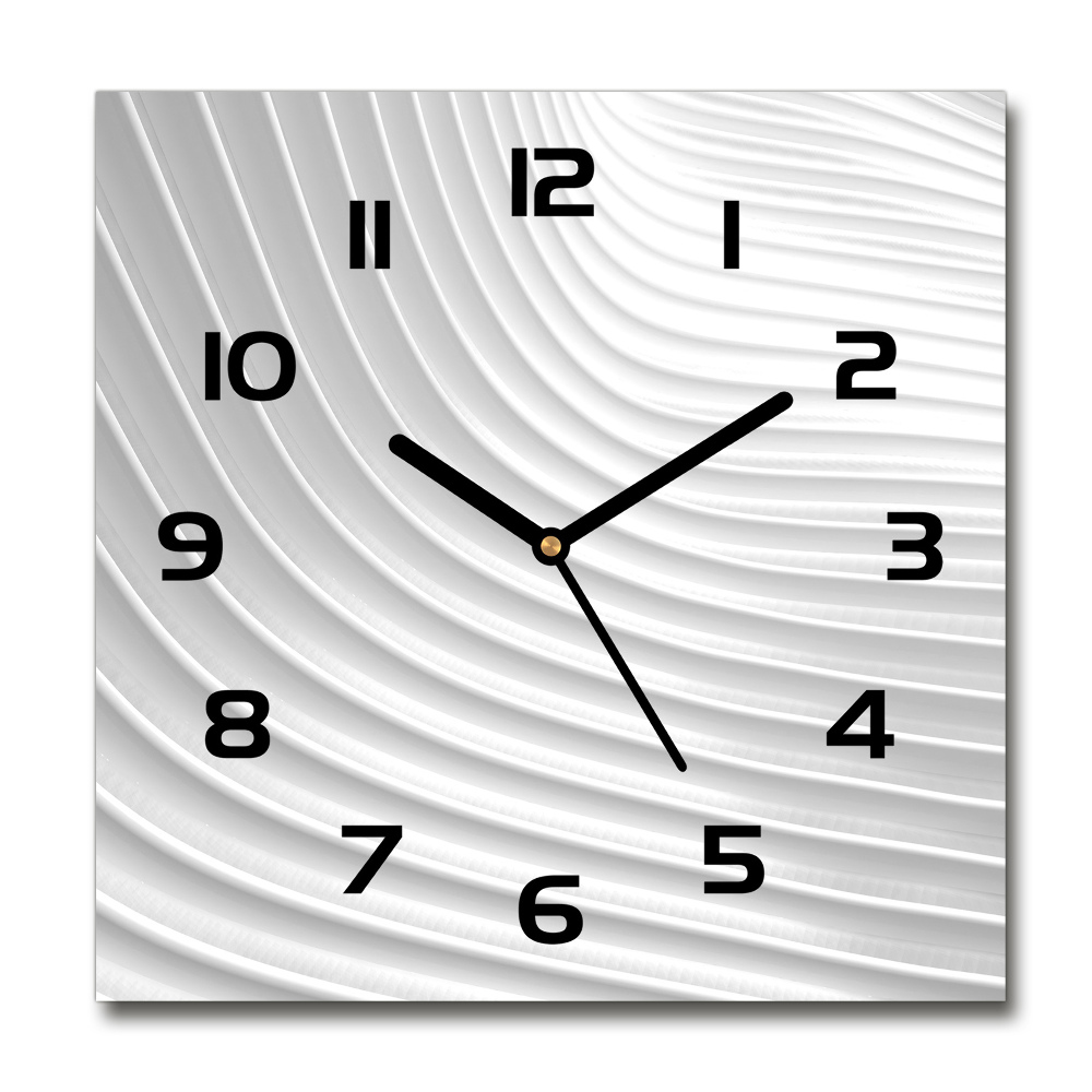 Square kitchen clock Abstraction lines