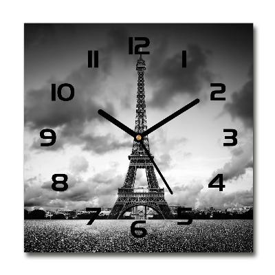 Square wall clock Eiffel Paris tower