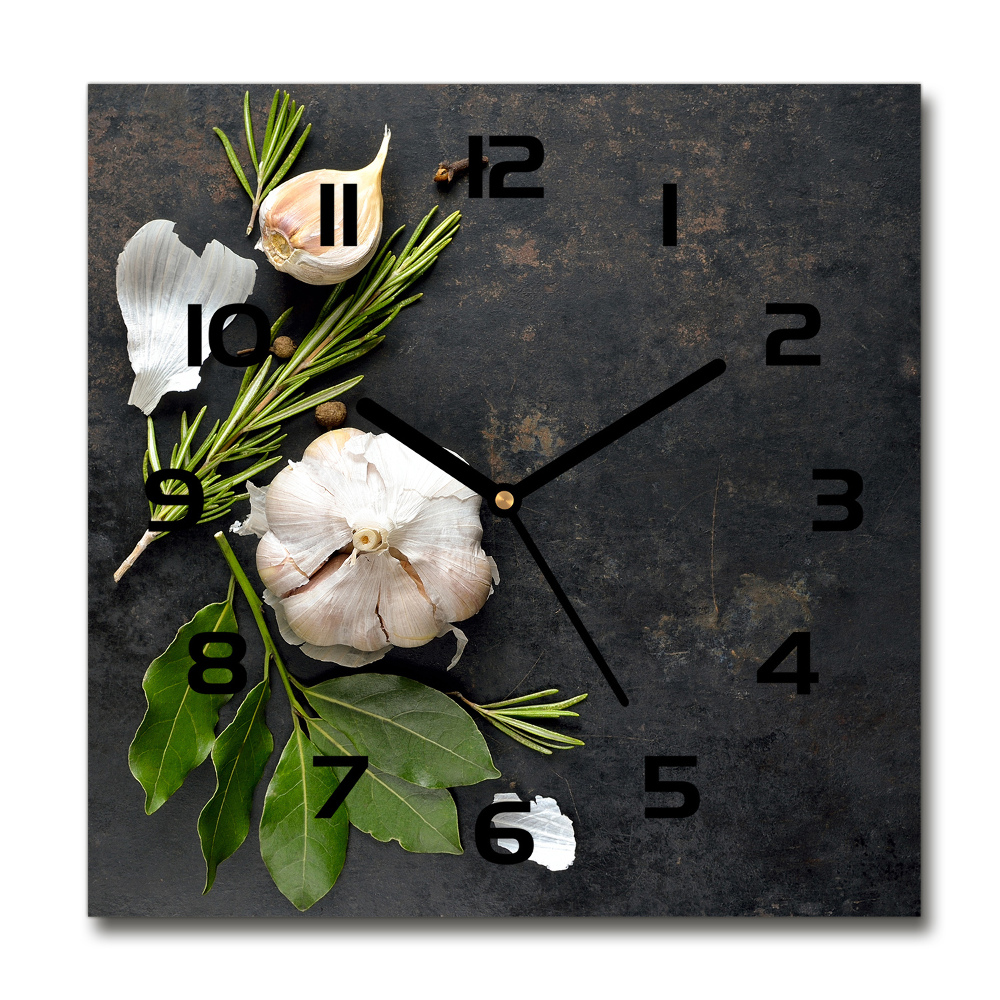 Square wall clock Garlic